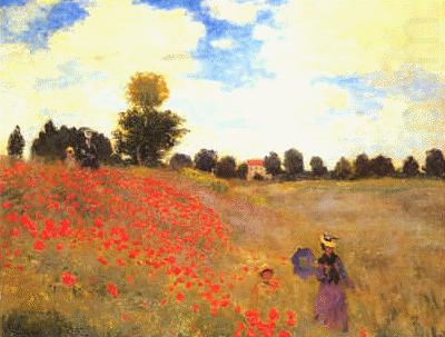 Poppies at Argenteuil, Claude Monet